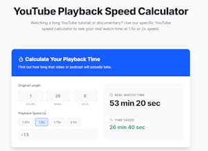 Playback Speed Calculator gallery image
