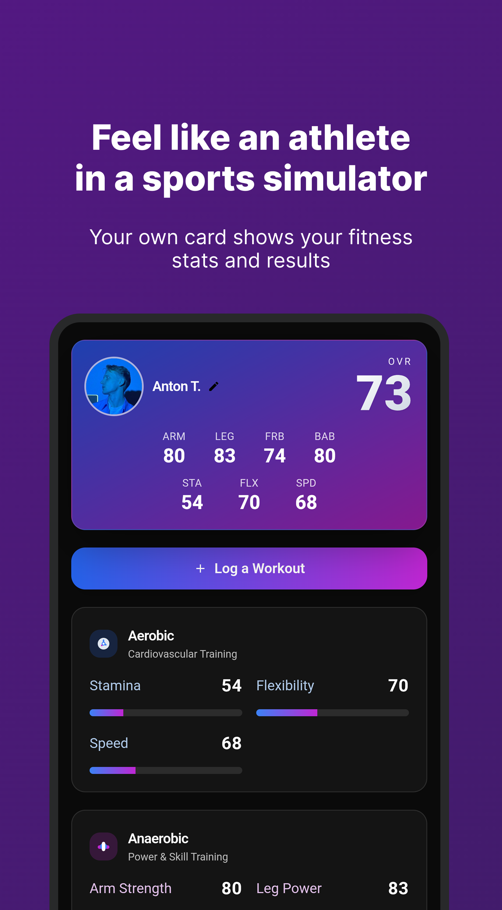 Fitcard - Main screenshot showing features and interface