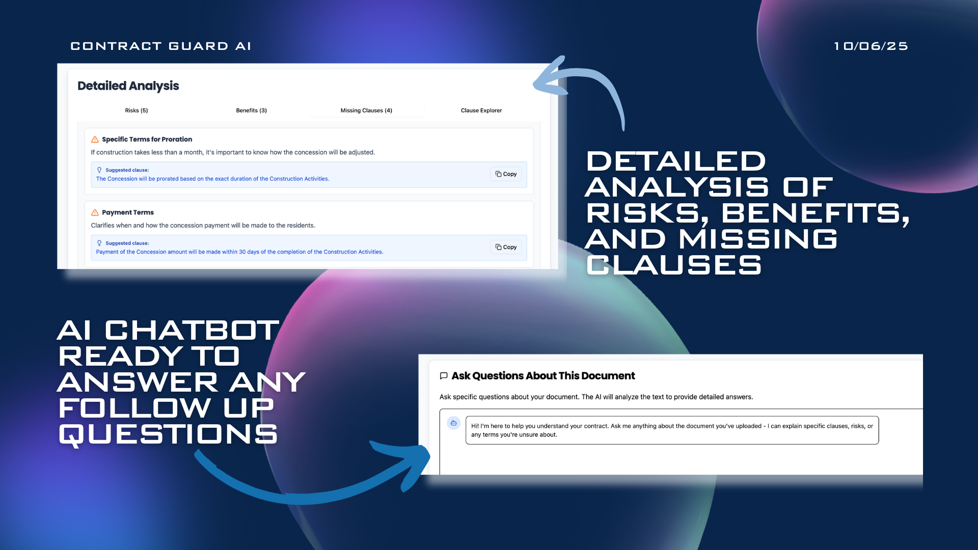 Média Contract Guard - insights, risk assessments, and plain-English summaries  4