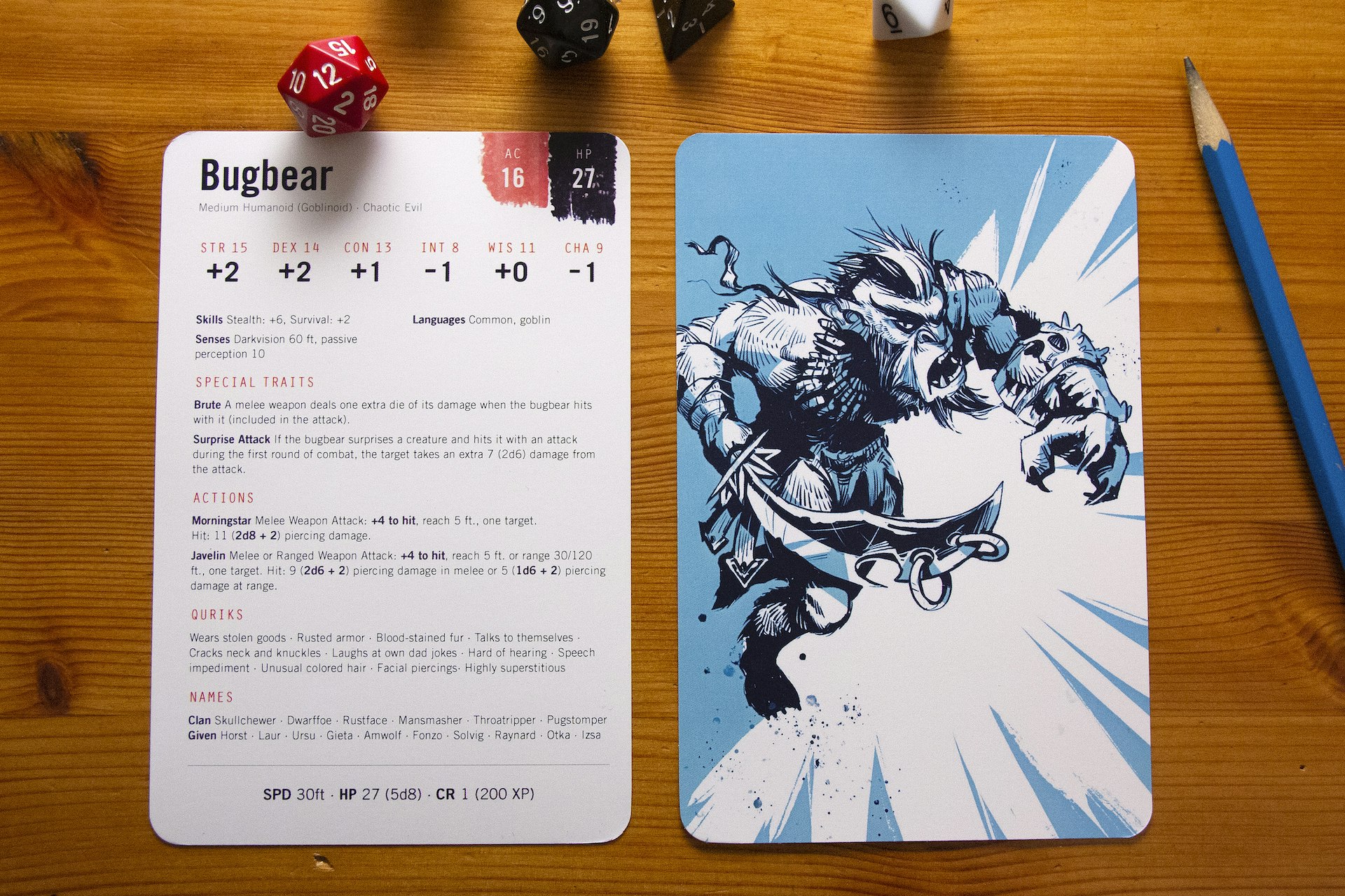 Monster Cards: DnD 5e Reference Cards gallery image