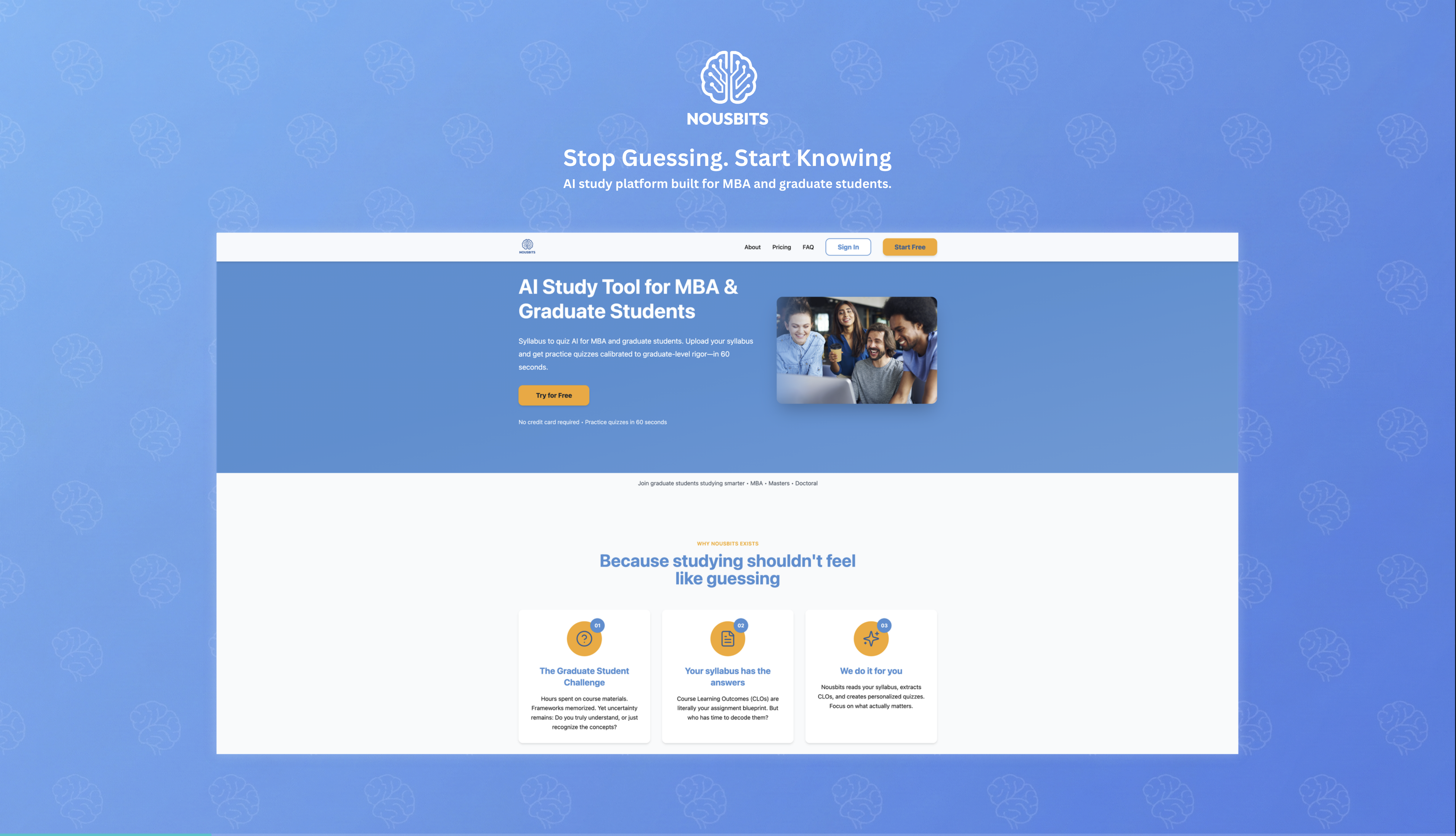 Nousbits - Main product screenshot demonstrating key features and user interface
