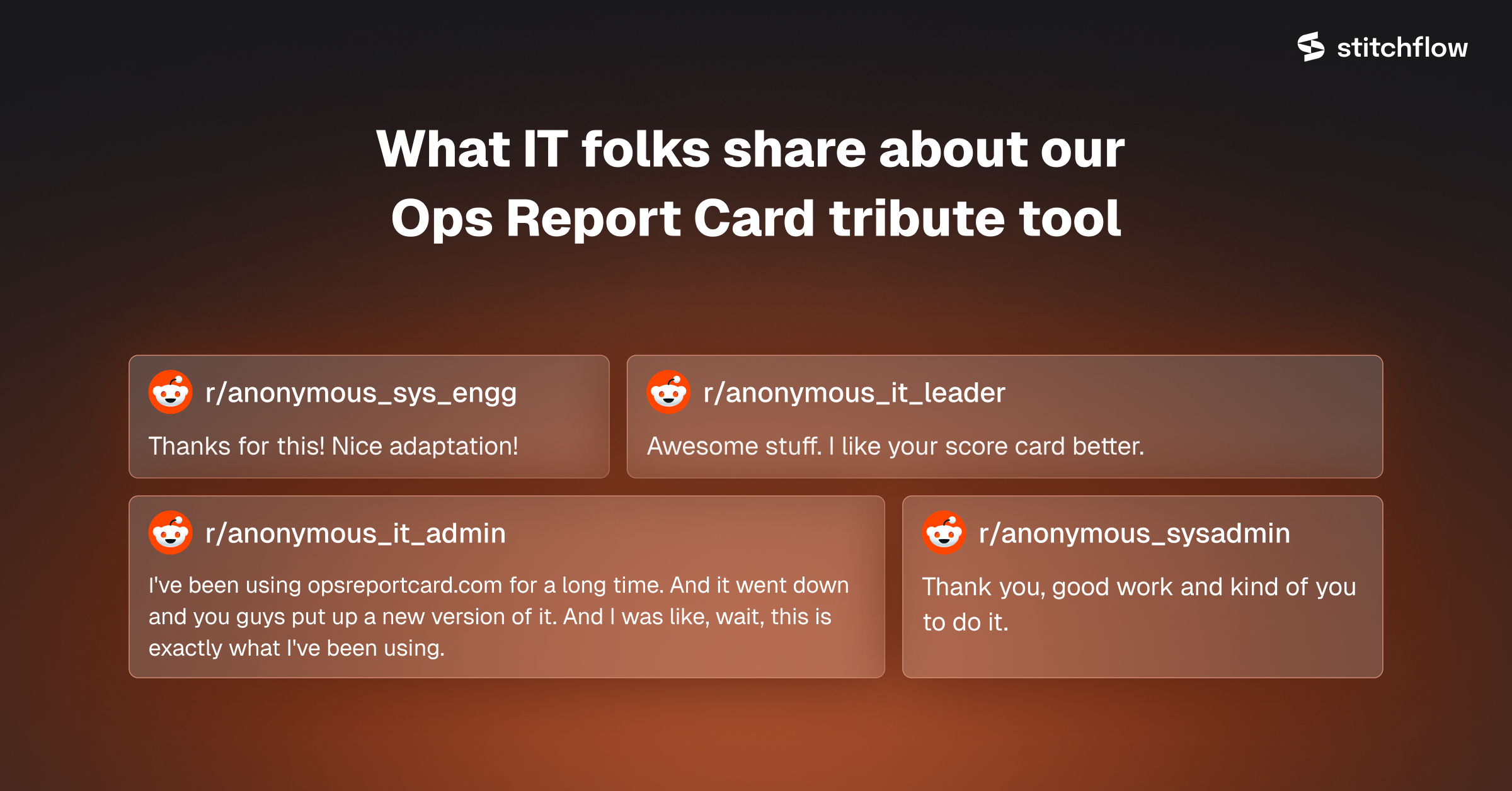 OPS Report Card: nagebouwd door Stitchflow - 32 vragen om uw IT -bewerkingen te benchmarken media 2
