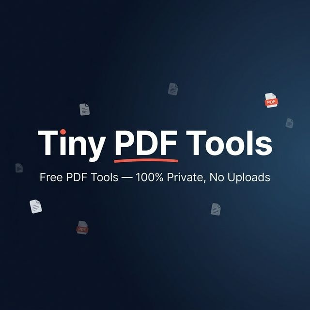 Tiny PDF Tools