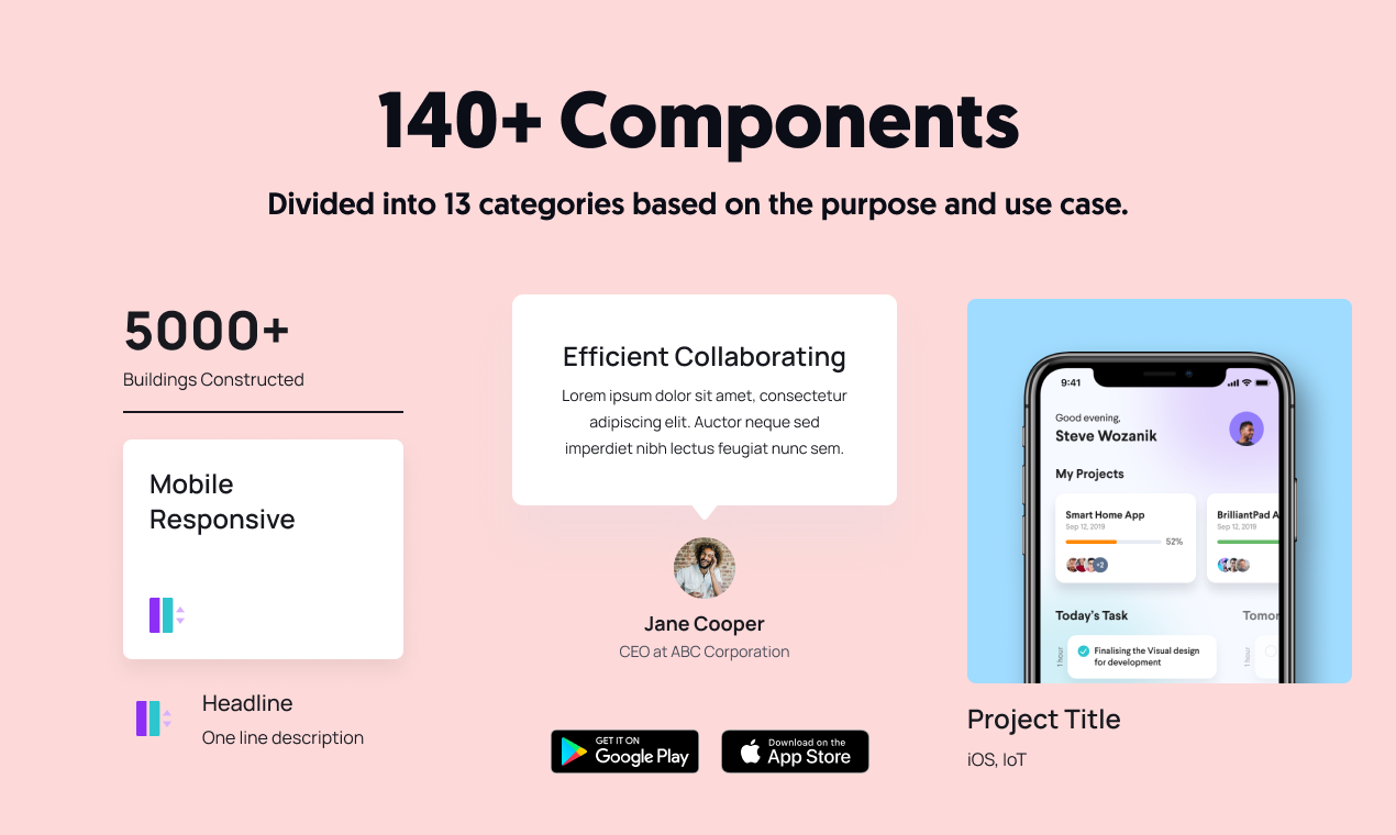 Landify - Landing Page UI Kit for Figma gallery image
