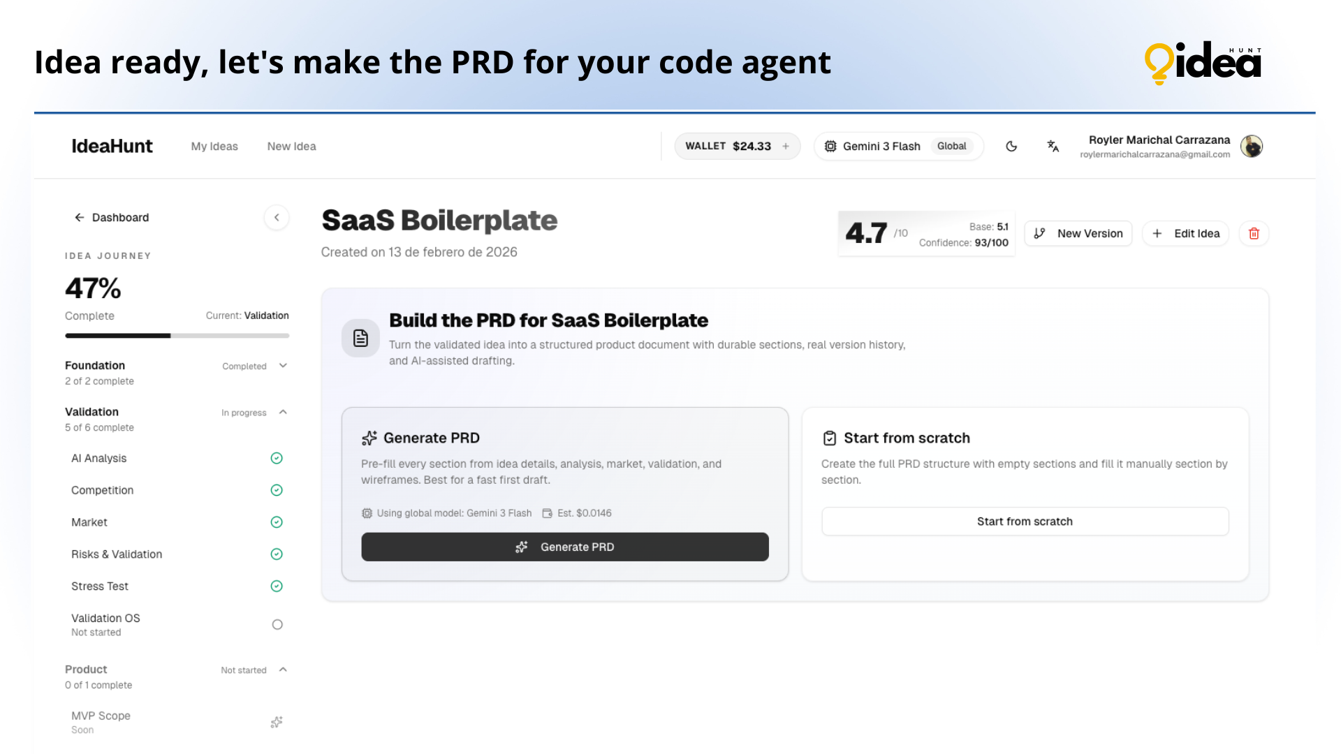IdeaHunt - Screenshot 3 showing product features and functionality