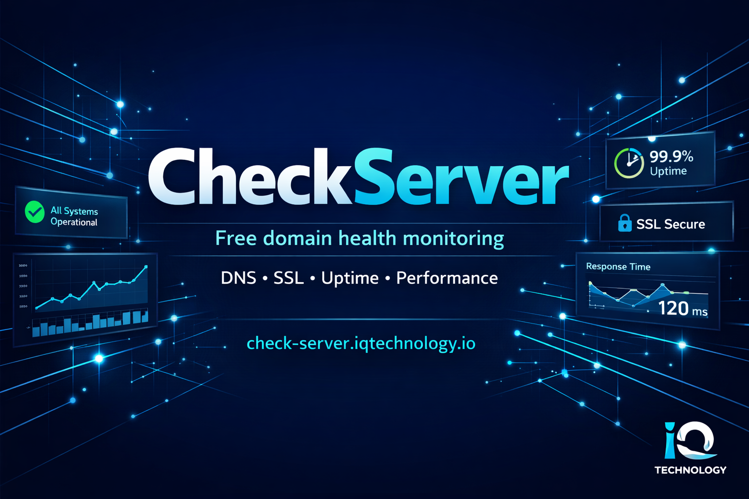 CheckServer – Domain health monitoring - Product Hunt launch logo and brand identity