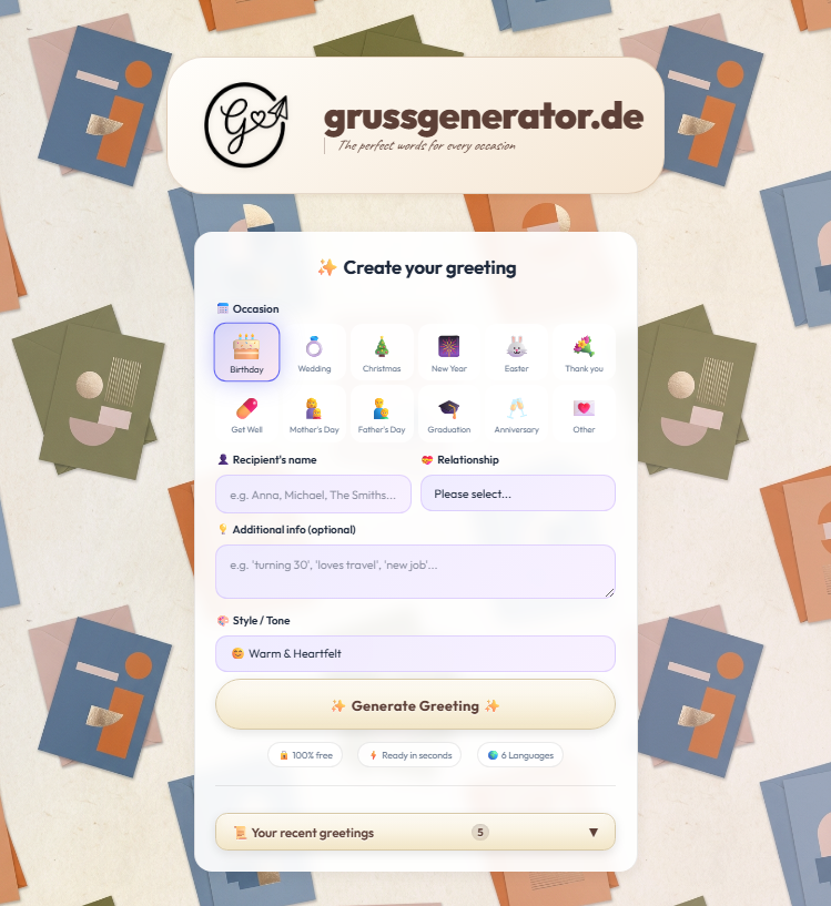 Grussgenerator.de gallery image