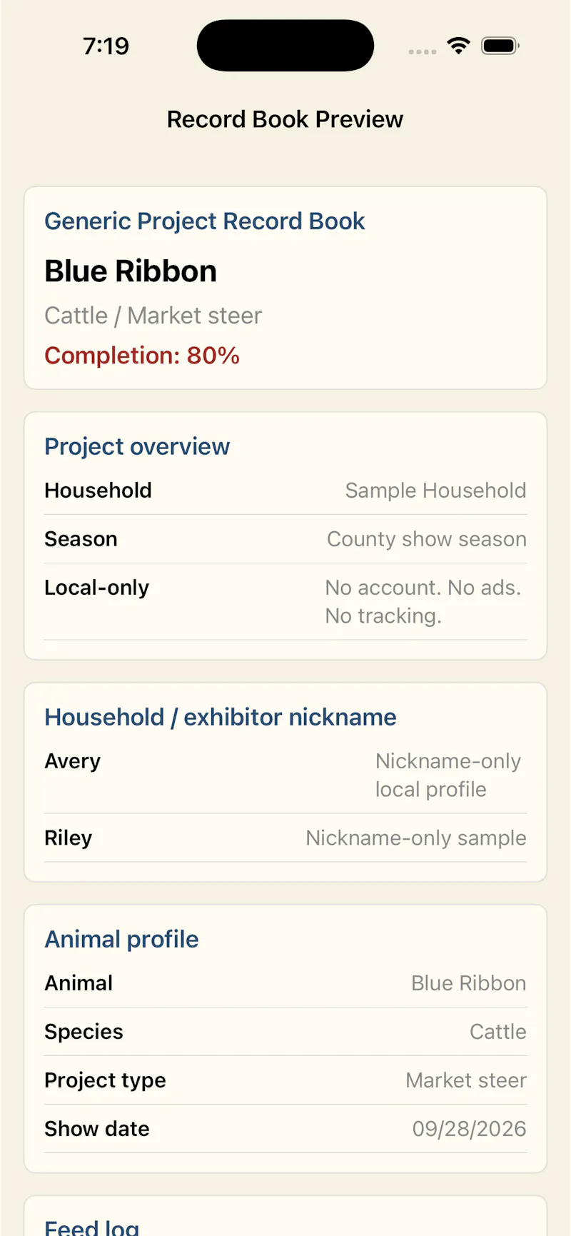 ShowProject: Livestock Log screenshot 3
