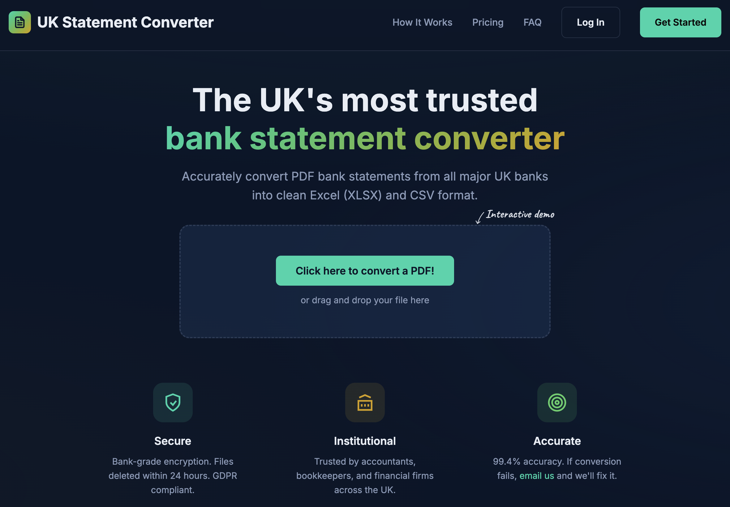 UK Statement Converter - Screenshot 2 showing product features and functionality