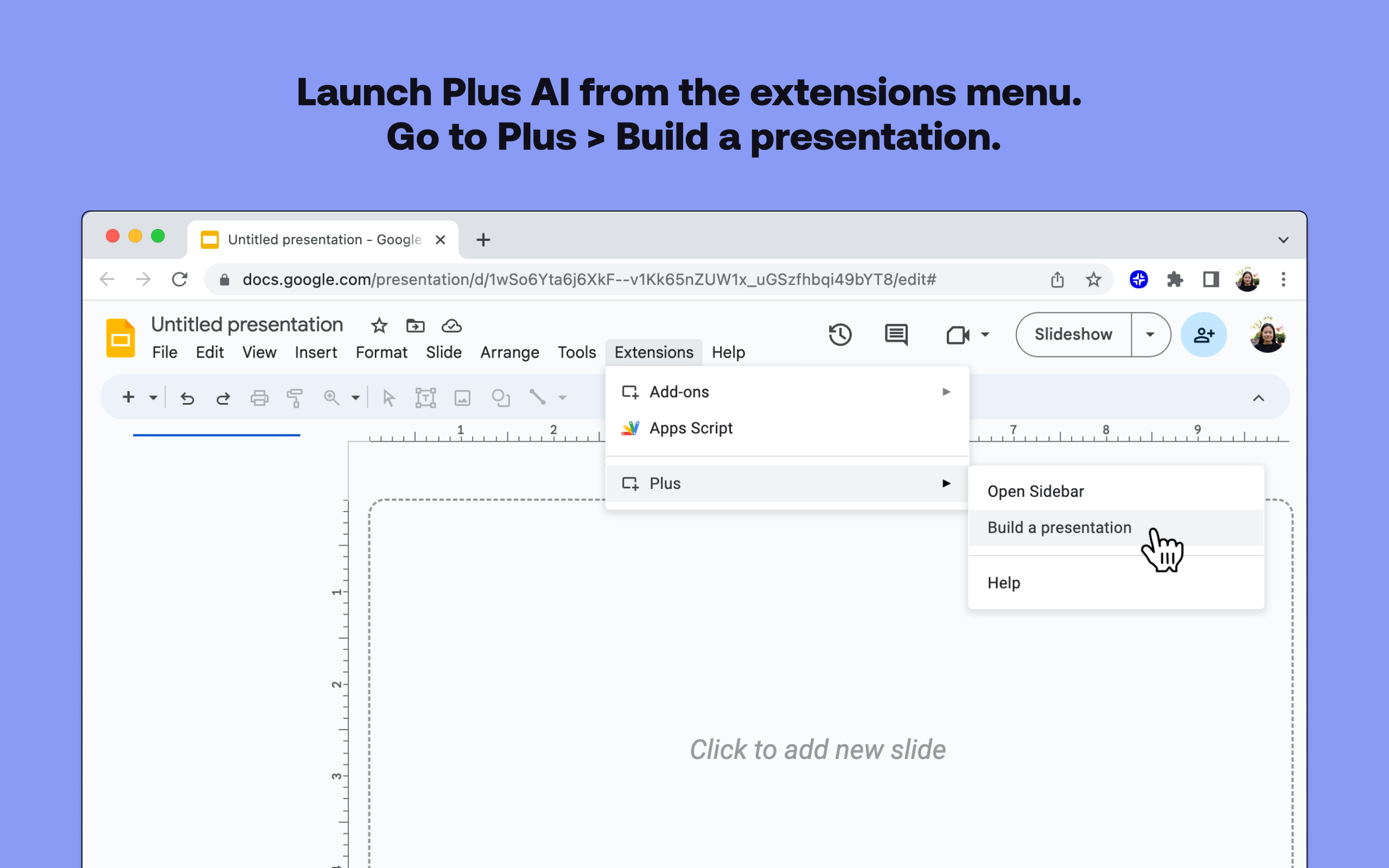 Plus AI  Free AI Presentation Maker for Google Slides