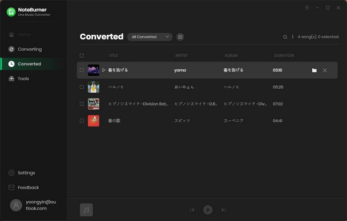 Penukar Muzik Line Noteburner media 6