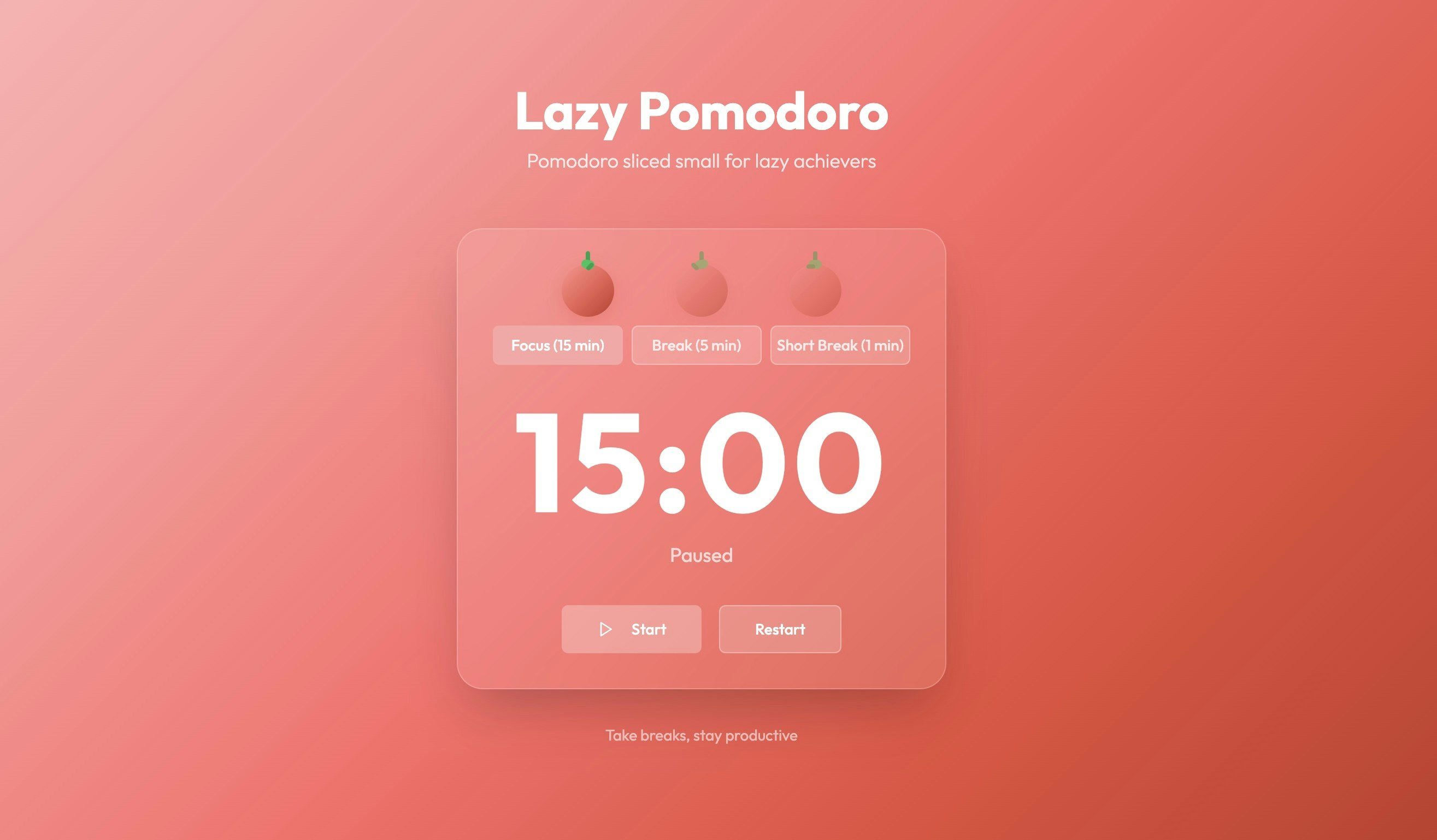 게으른 pomodoro - Pomodoro 방법은 게으른 성취자를 위해 작게 얇게 썬다 미디어 1