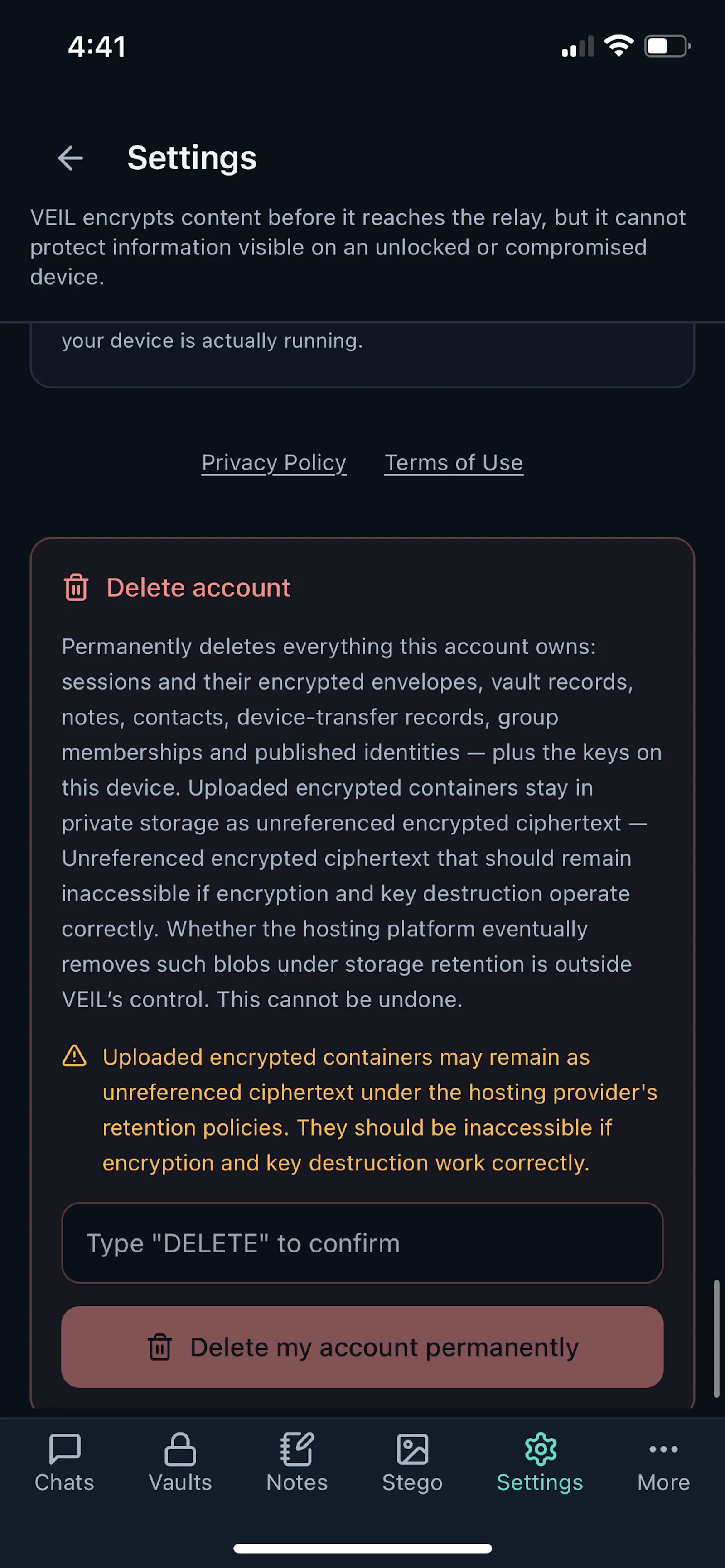 VEIL - More than Encrypted Messaging screenshot 11