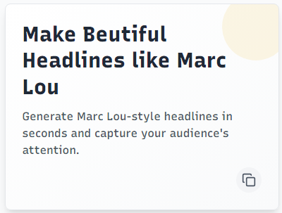 Make Beutiful Headlines like Marc Lou media 3