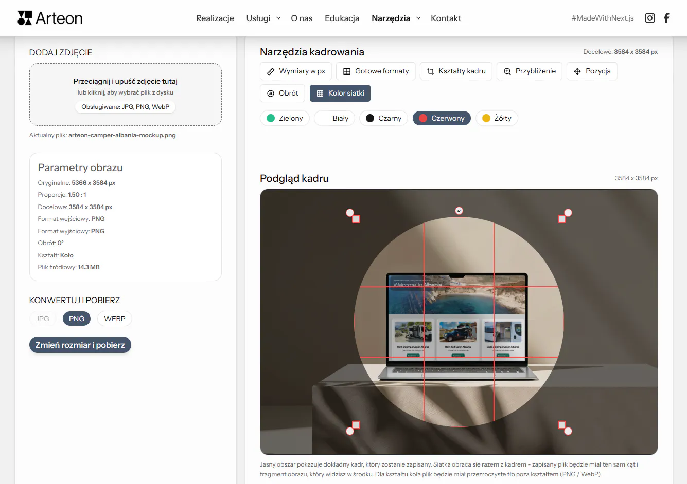 Free online Image Resize & Crop Tool gallery image