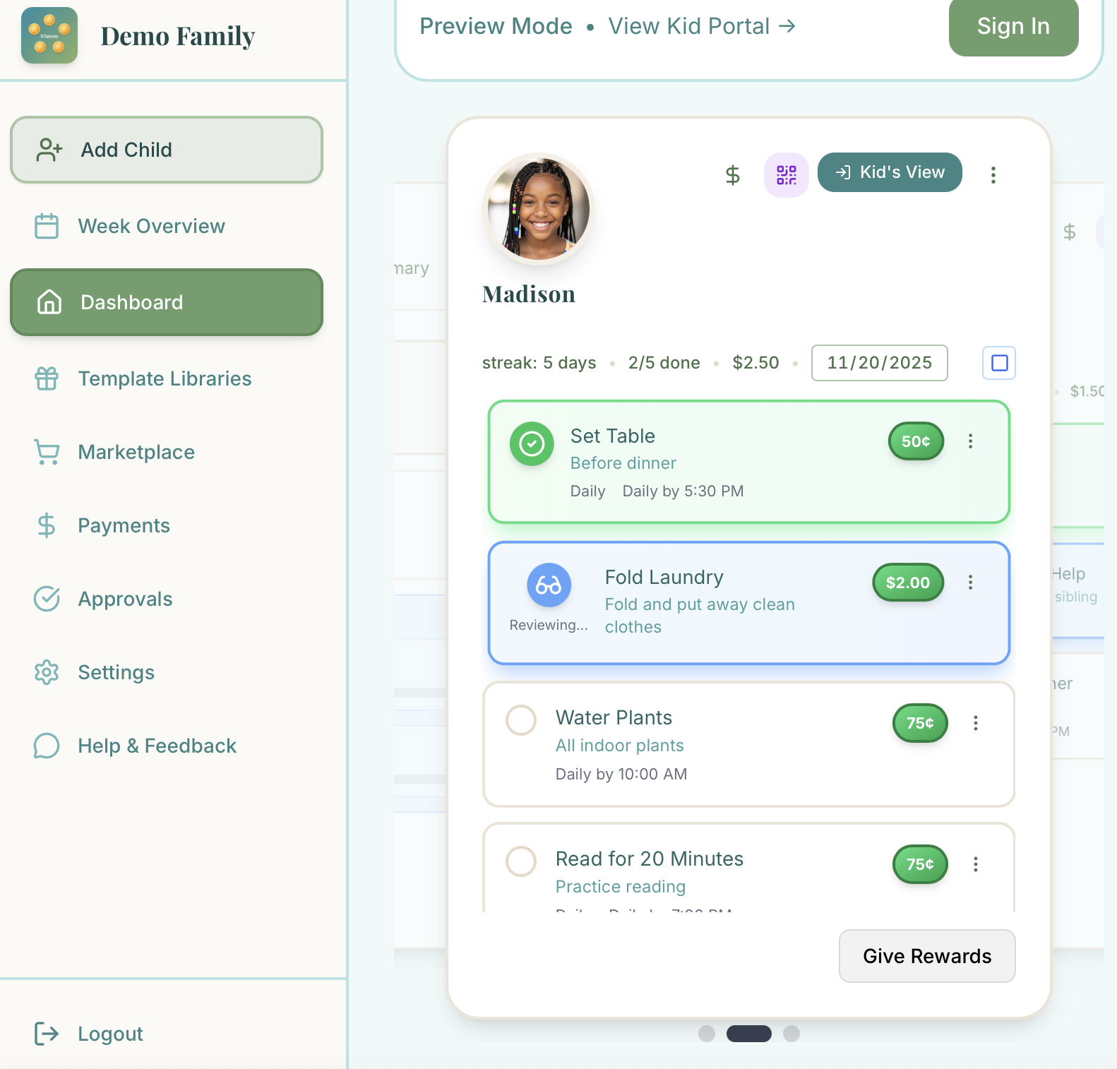 5Talents - Screenshot 4 showing product features and functionality