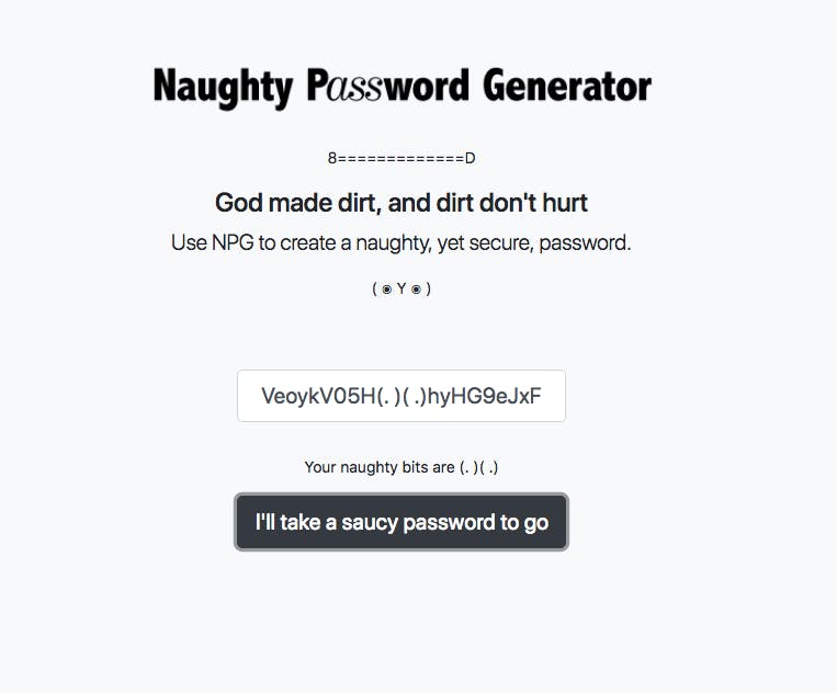 Naughty Password Generator media 2