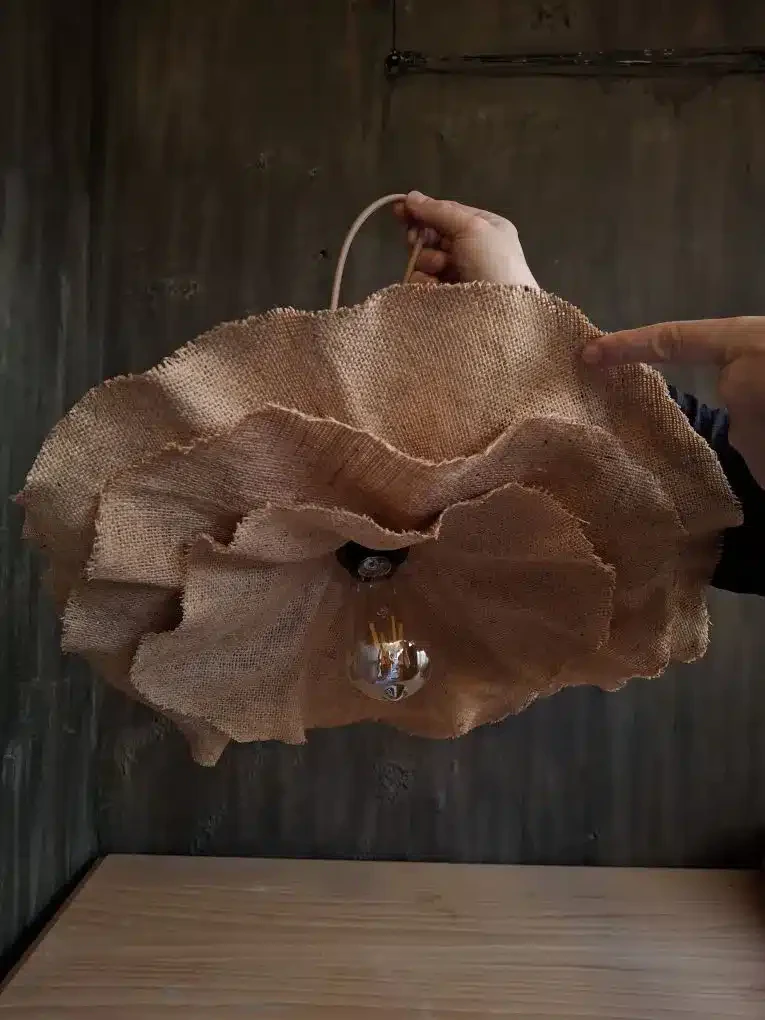 Jüt Kumaş Avize – Dekorasyon Fikirleri