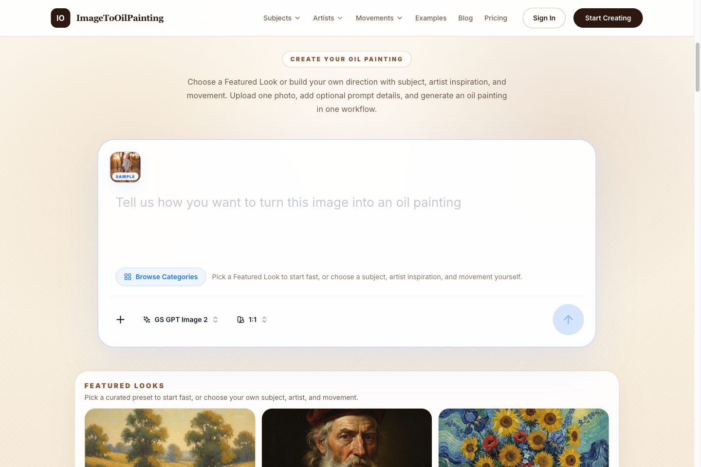 Image to Oil Painting gallery image