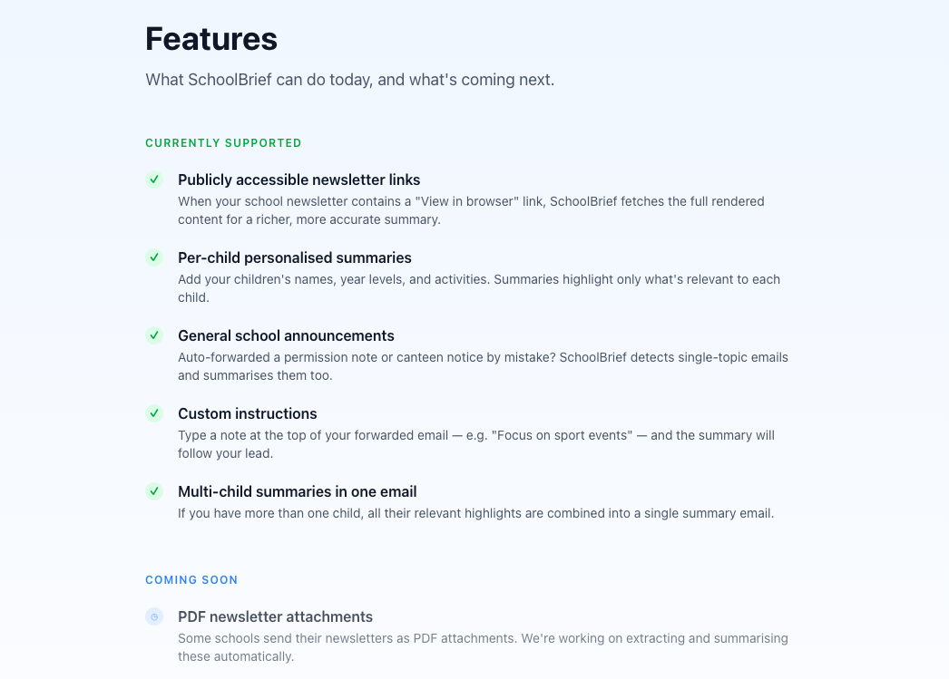 SchoolBrief gallery image
