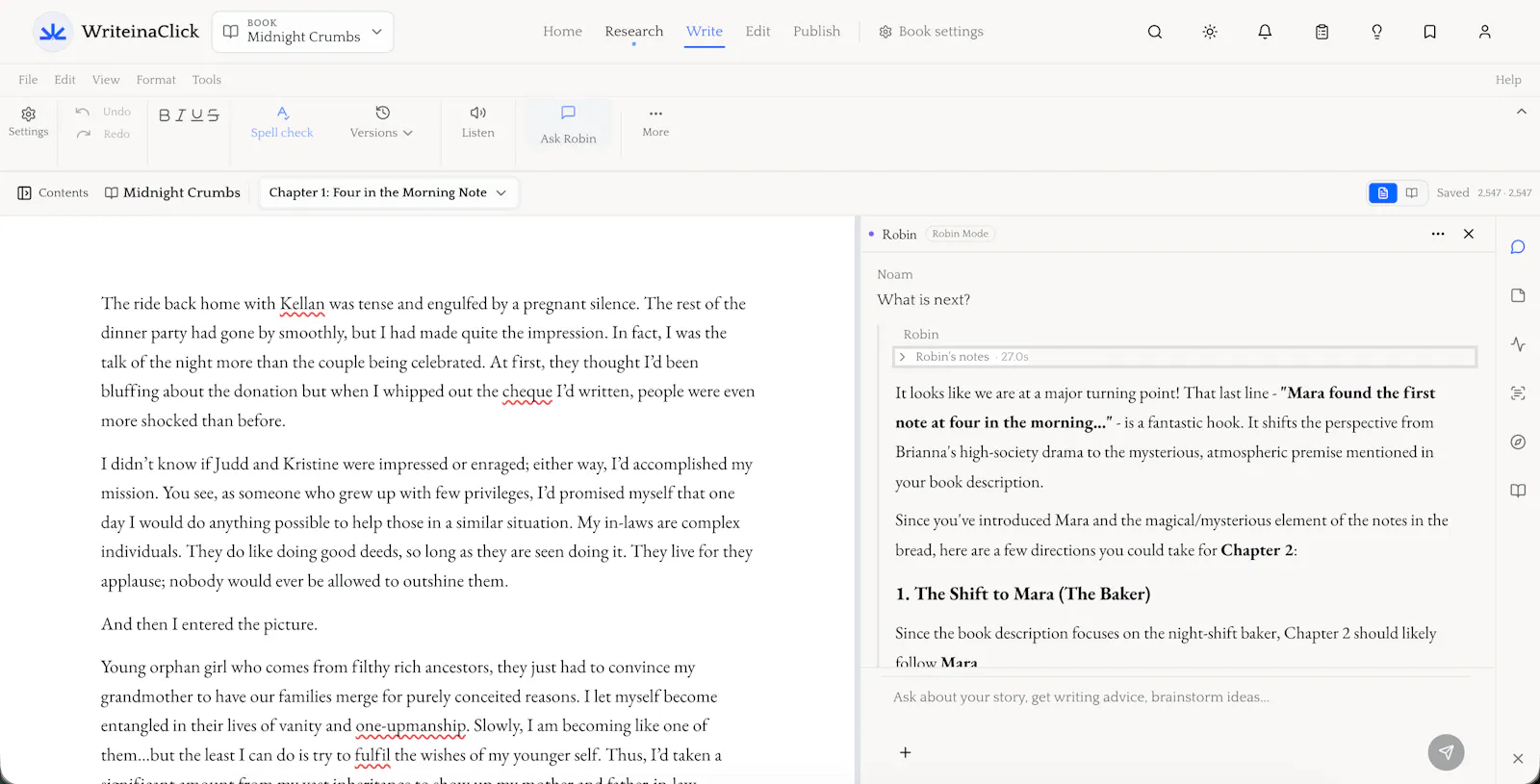 WriteinaClick screenshot 3