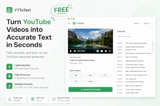 YTtoText Convert YouTube Videos to Text gallery image