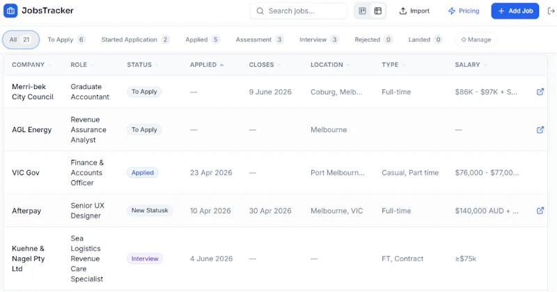 JobsTracker screenshot 3