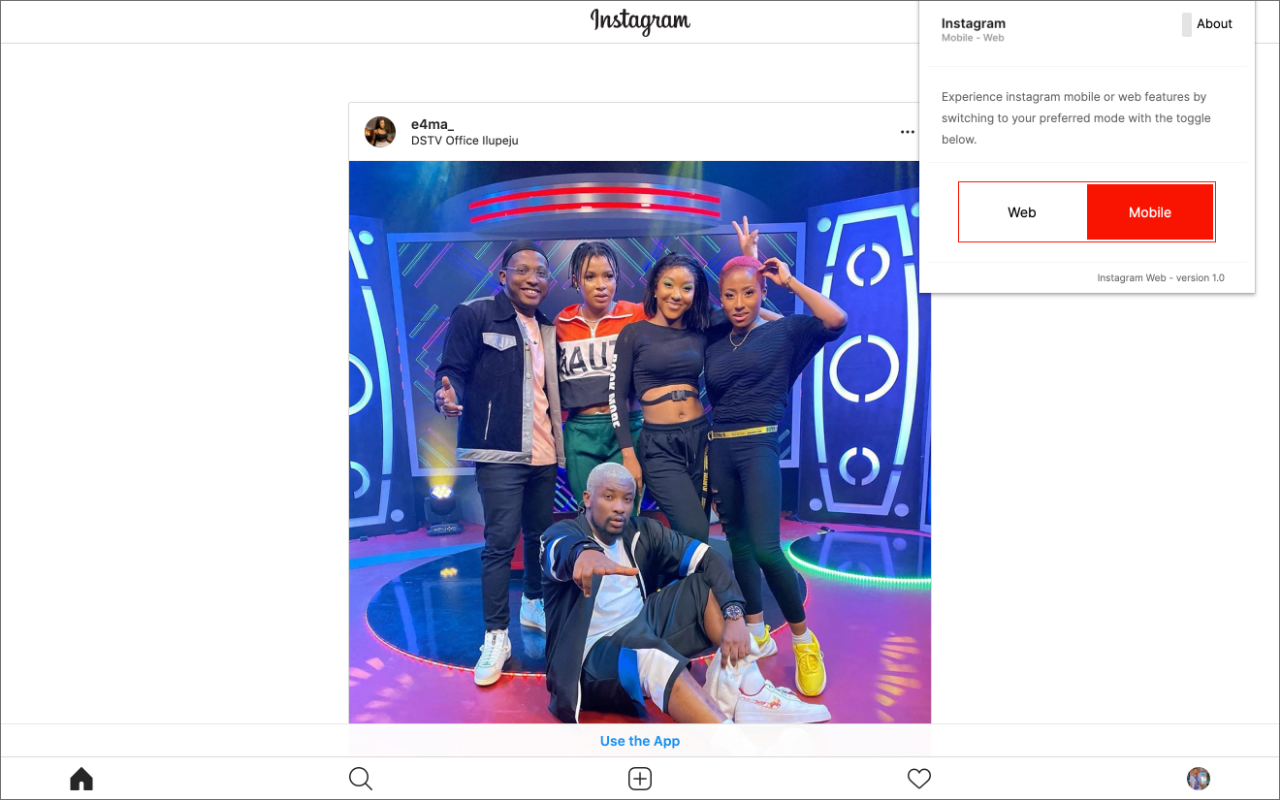 Instagram Mobile Web gallery image