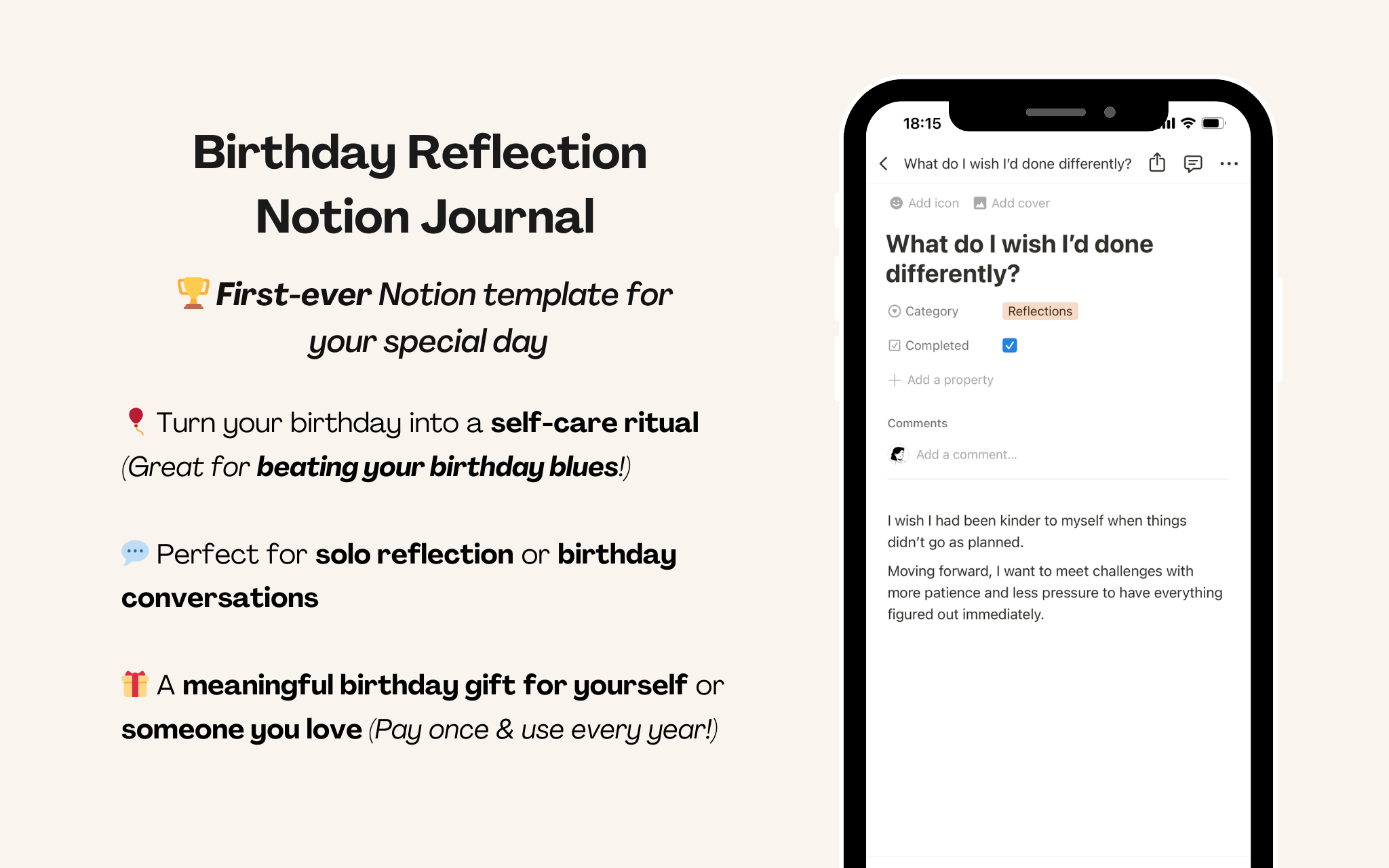 Birthday Reflection Notion Journal media 1