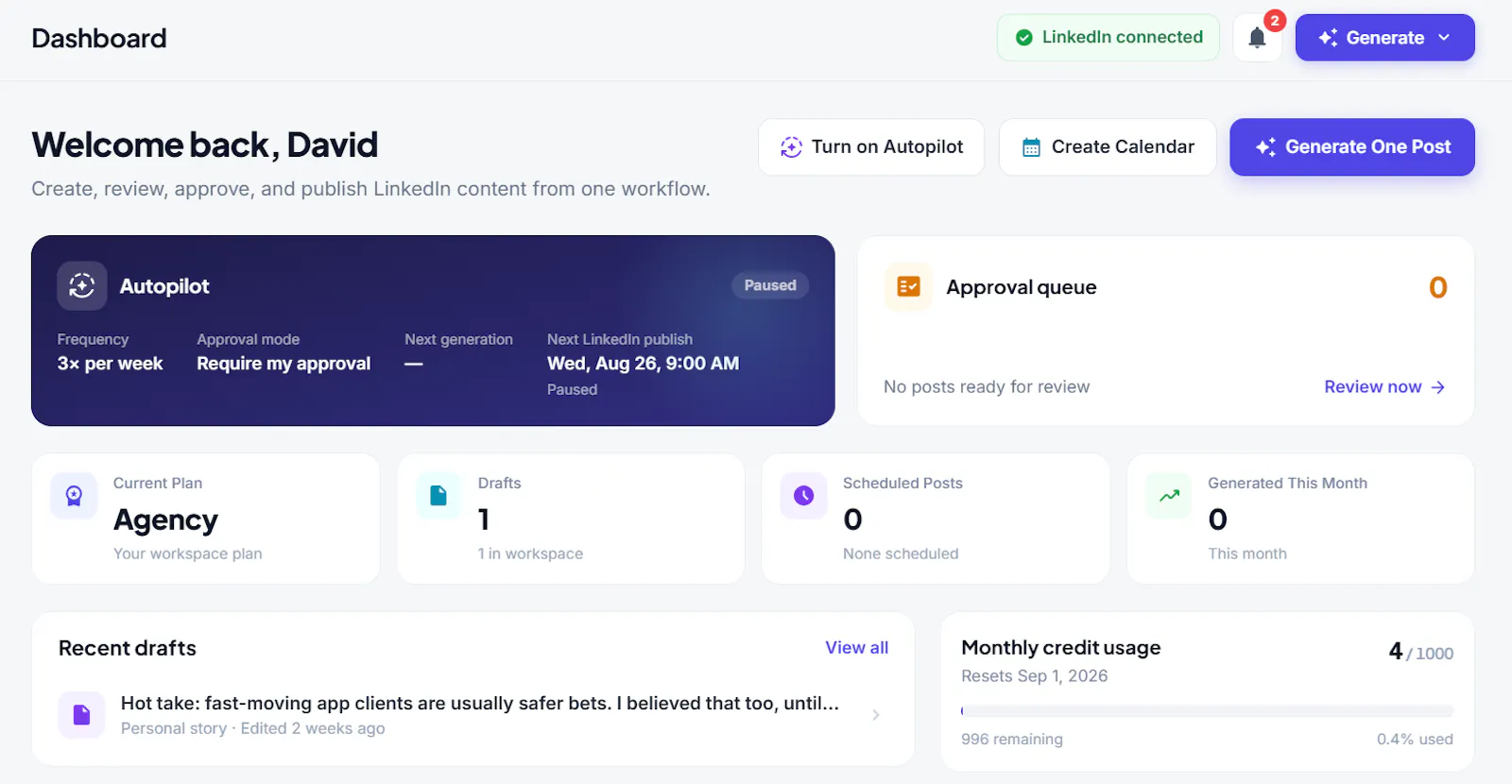 linkedinpost.ai screenshot 3