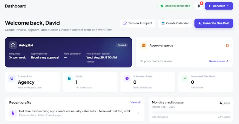 linkedinpost.ai screenshot 3