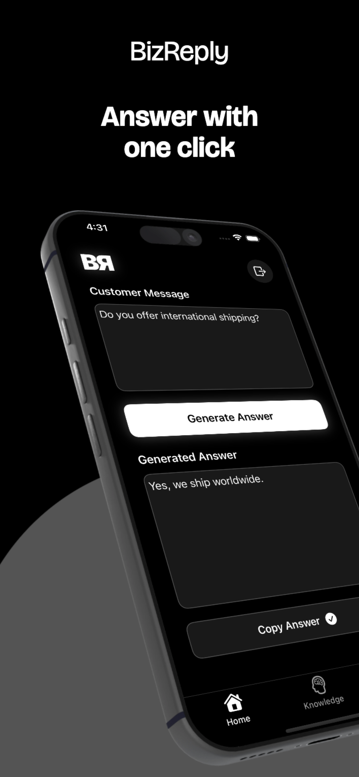 BizReply - Main product screenshot demonstrating key features and user interface