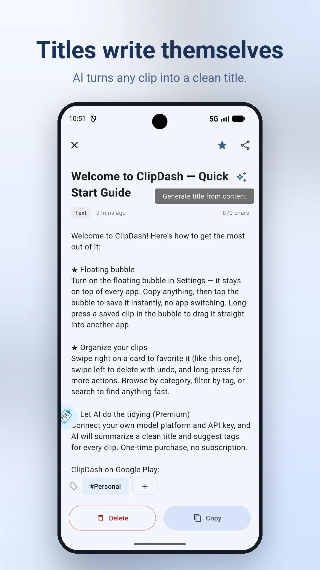 ClipDash: AI Clipboard Manager gallery image
