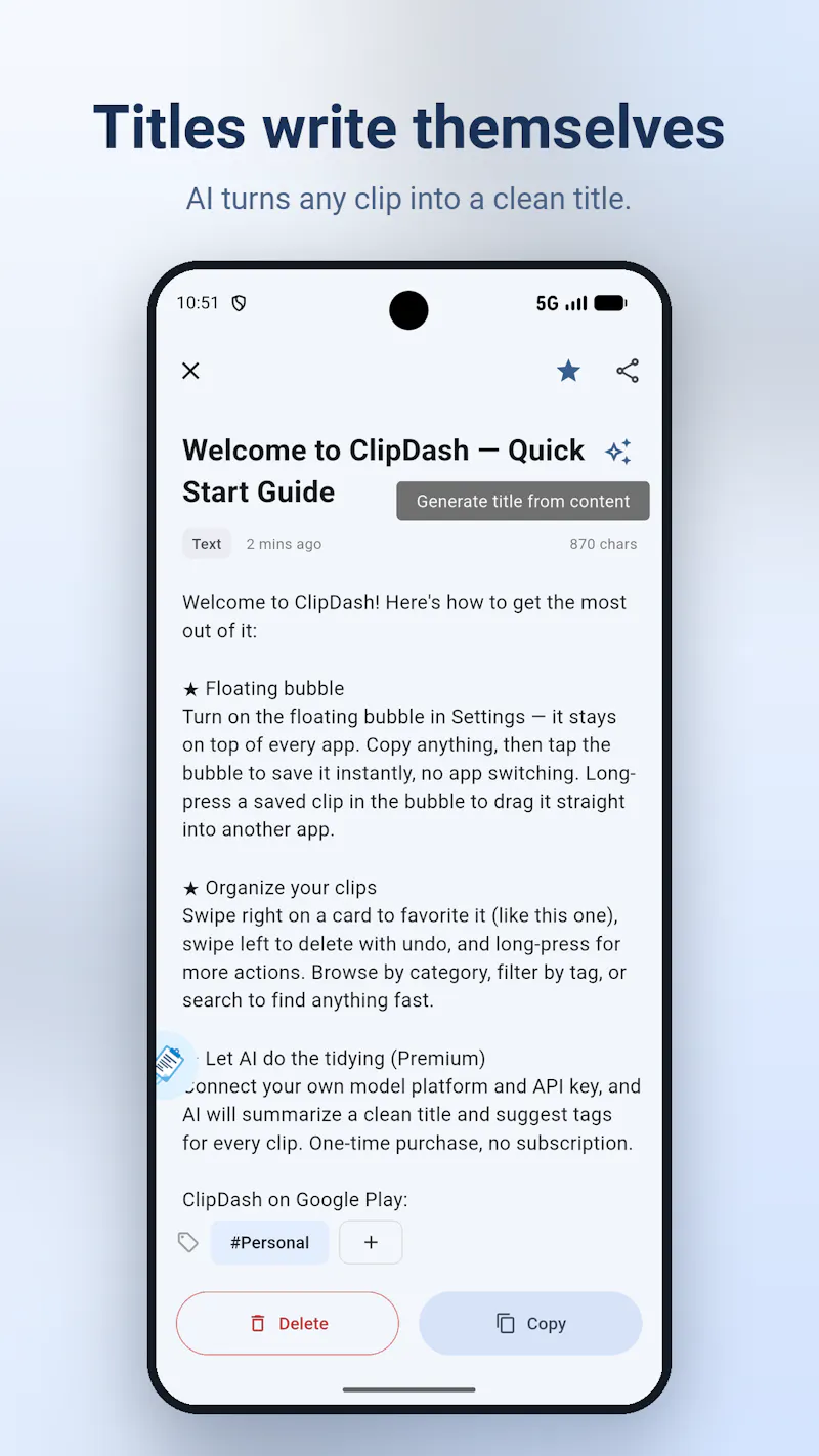 ClipDash: AI Clipboard Manager screenshot 3