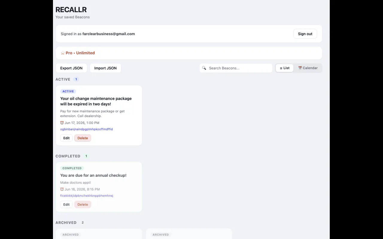 RECALLR 1.1.3 gallery image