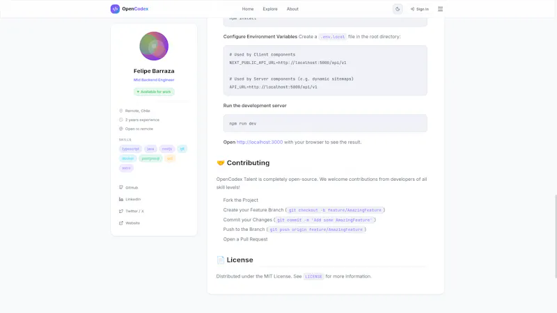 Talent Hub OpenCodex screenshot 3