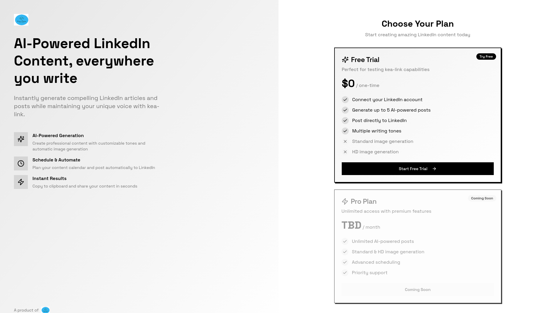 Kea Linkedin Generator gallery image