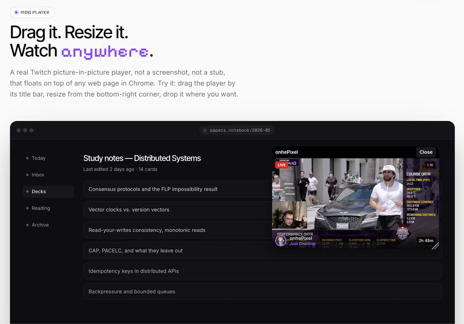 Twitch Mini Player screenshot 4