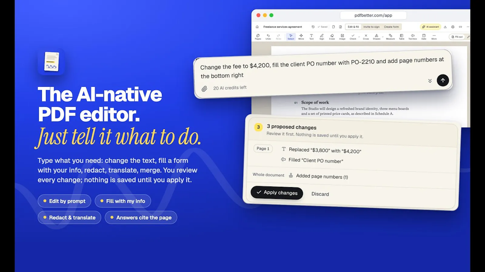 PDFBetter screenshot 1 (video preview)