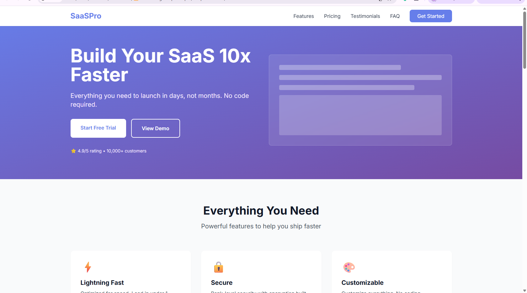 3 modern landing page templates. gallery image