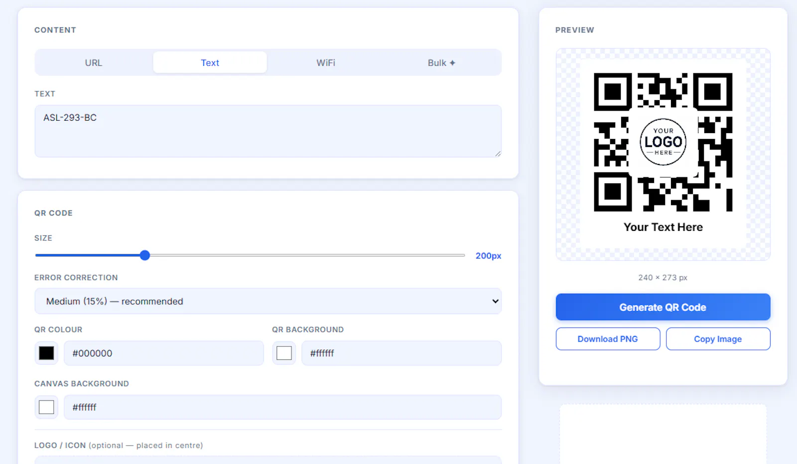 QR Code Generator Free, Custom Text  screenshot 3