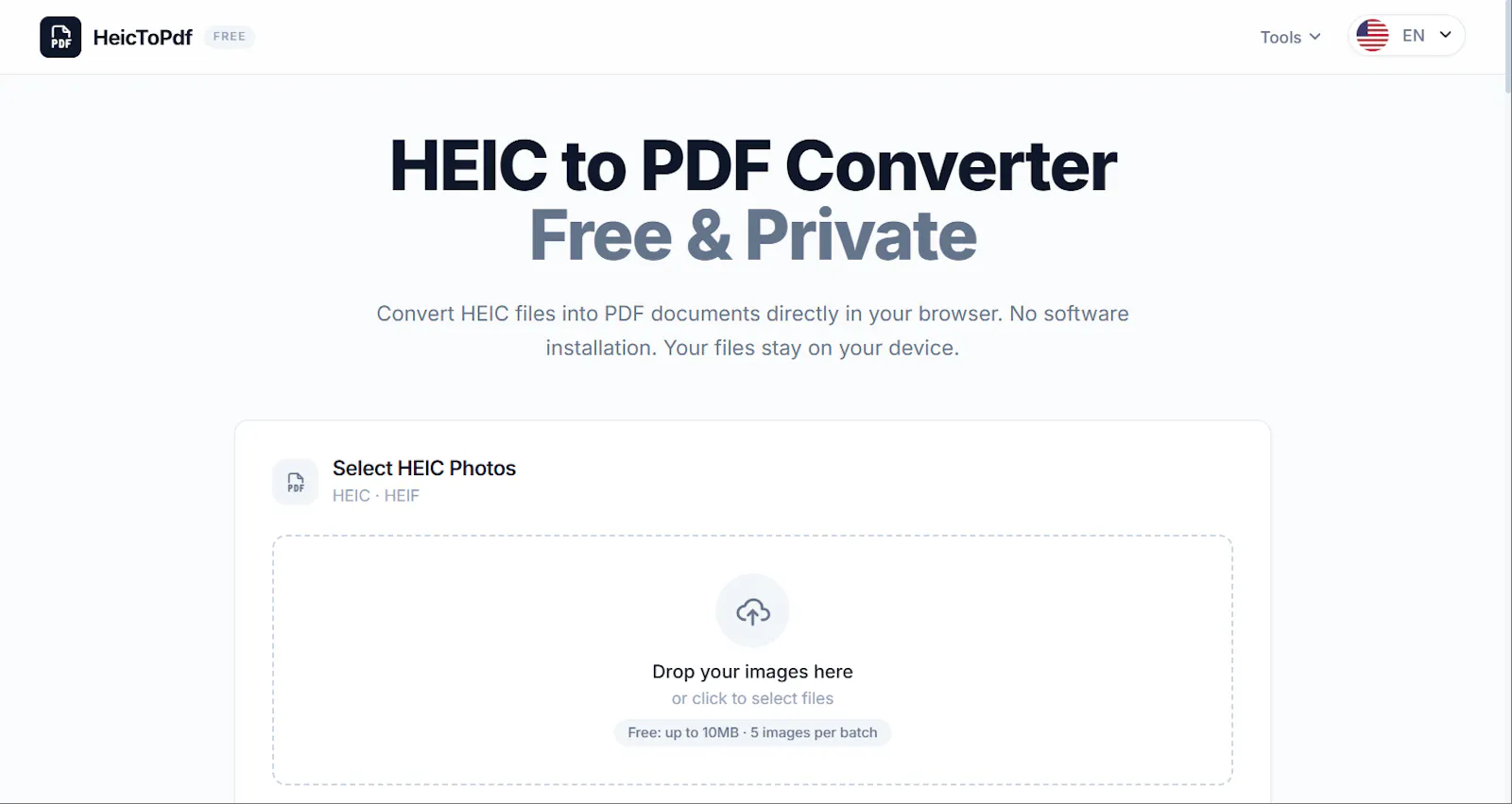 HeicToPdf screenshot 2