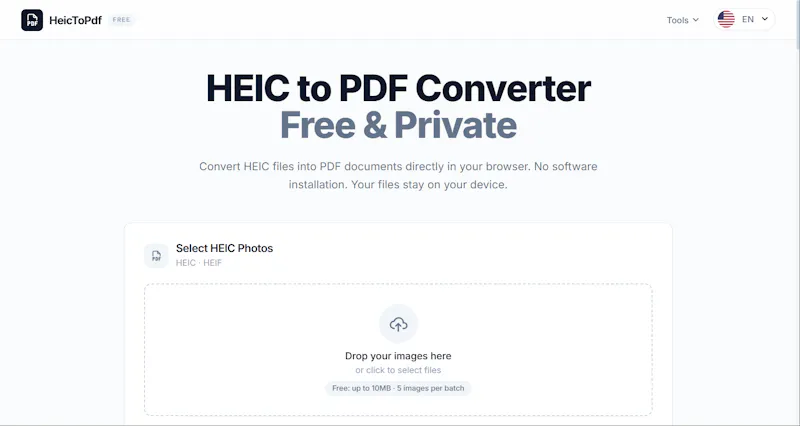HeicToPdf screenshot 2
