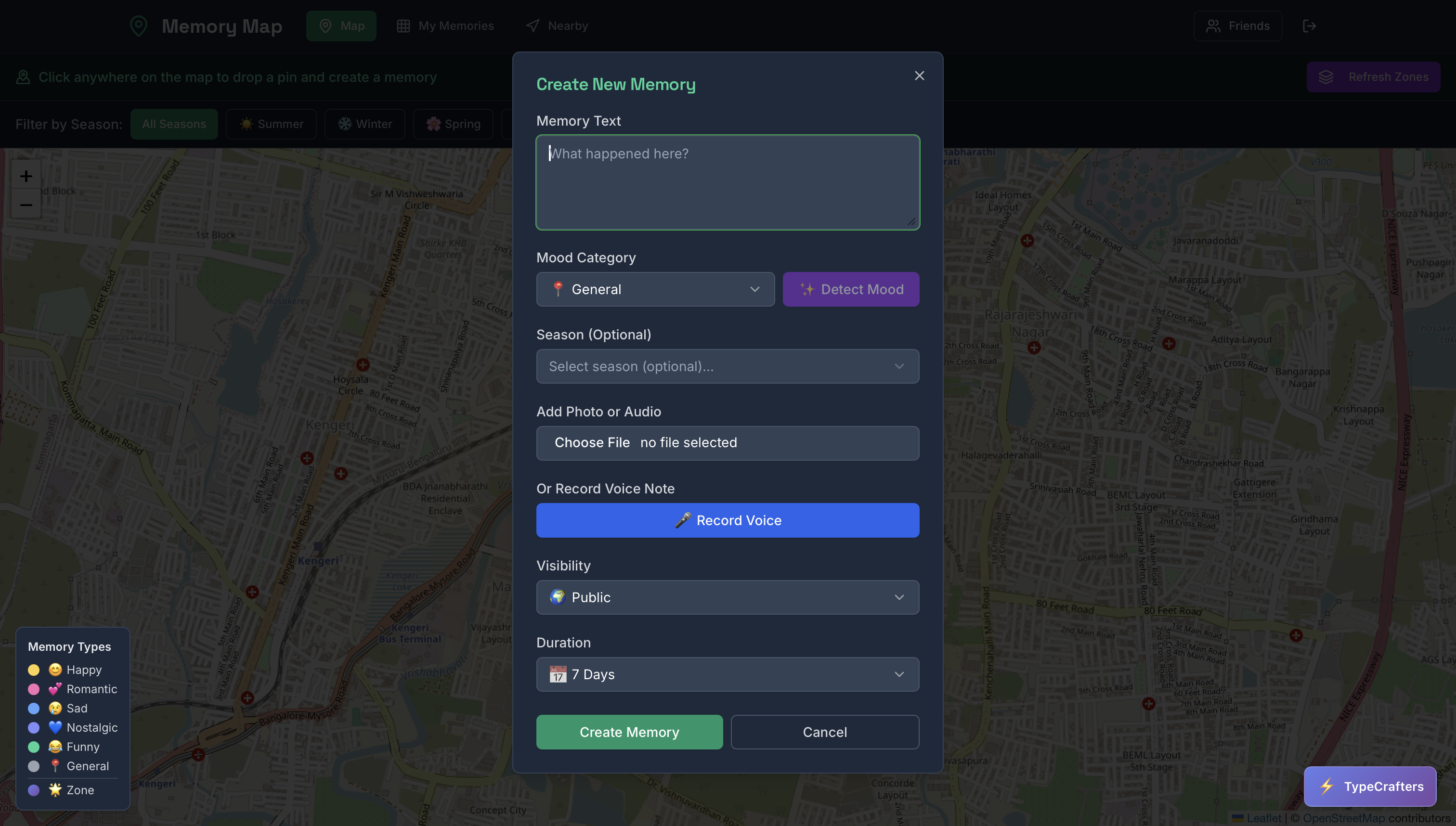 Memory Map - Screenshot 2 showing product features and functionality