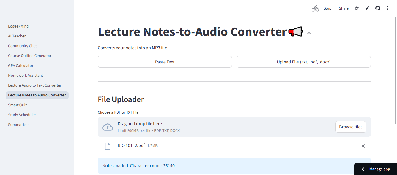 LogeekMind - Screenshot 2 showing product features and functionality