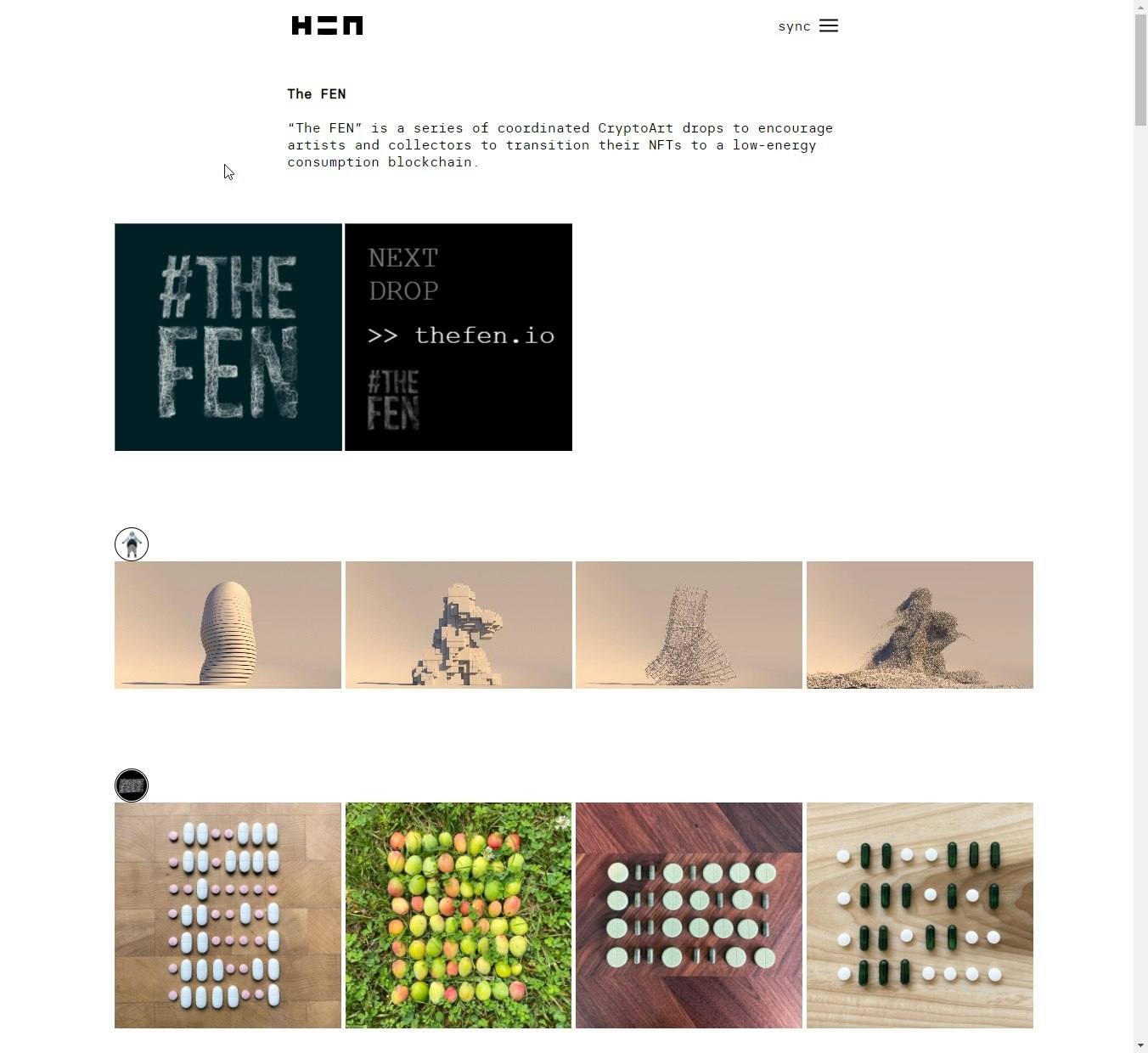 hic et nunc NFT marketplace gallery image