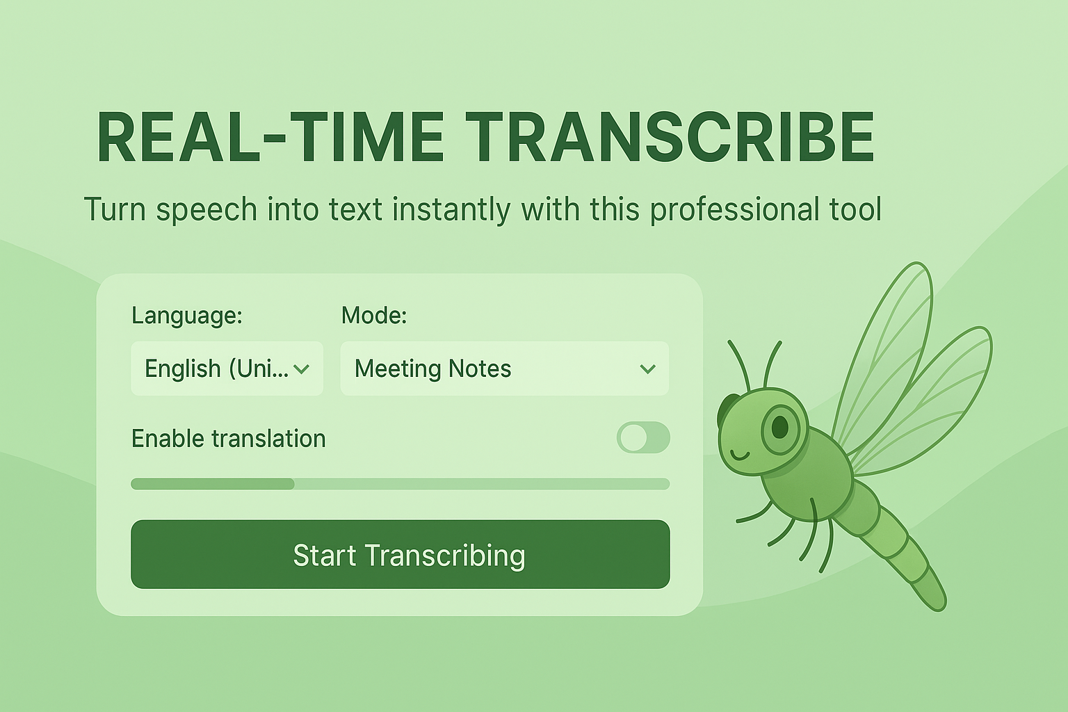 Realtime Transcribe Assistant | 实时转写助手 - Main screenshot showing features and interface