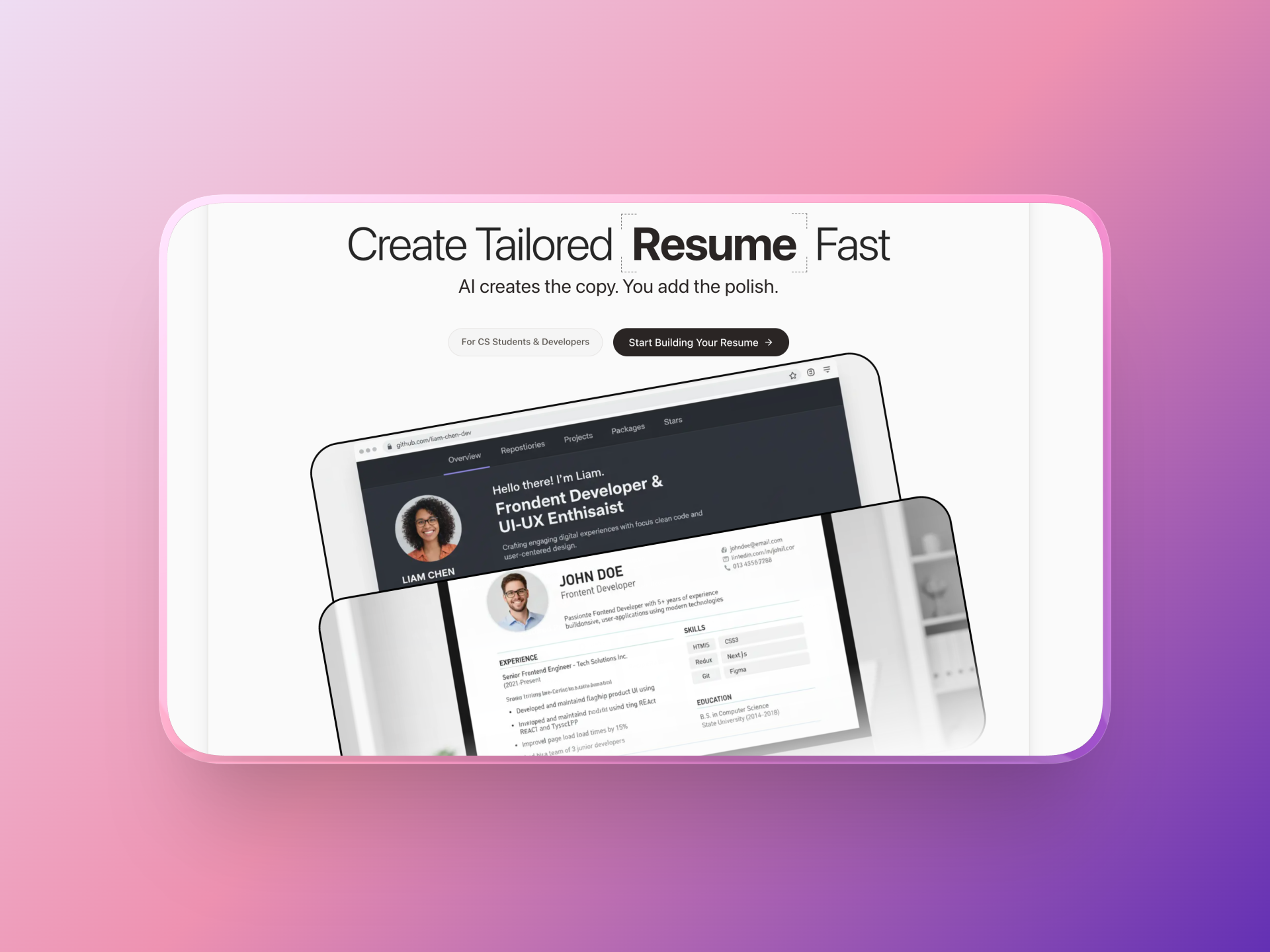 GitHub Resume Builder gallery image