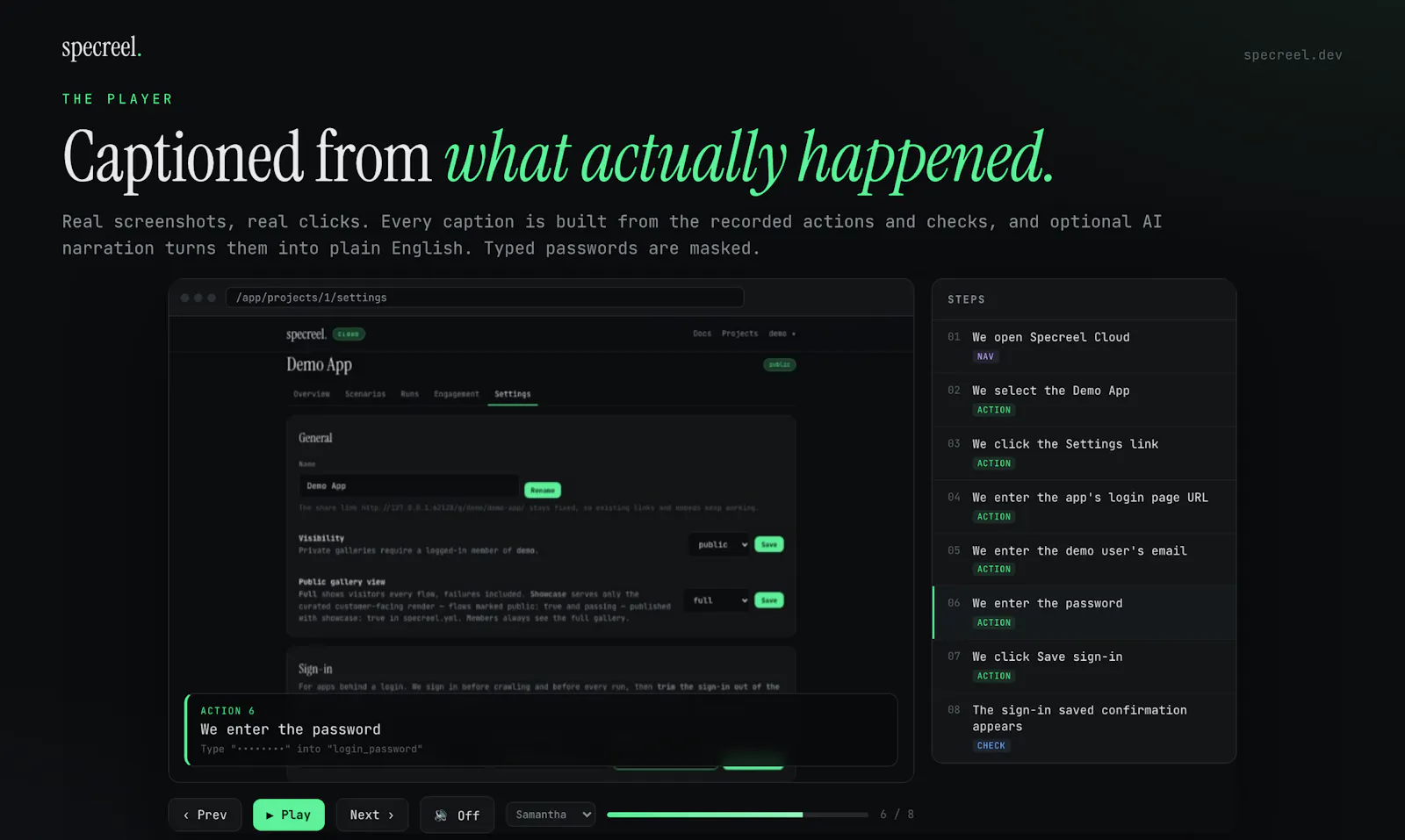 Specreel screenshot 2