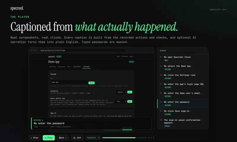 Specreel screenshot 2